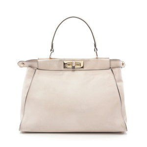 FENDI Peekaboo ia Handbag Leather Pink